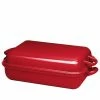 Riess Emaille Riess Bratpfanne Mit Deckel Aus Emaille In Rot 37 X 26 Cm -KitchenAid shop 0105 020 1