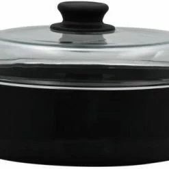 Riess Emaille Riess Omas Schmorpfanne Aus Schwarzemaille Mit Deckel 24 Cm