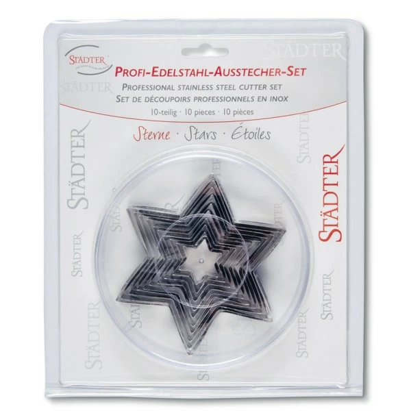 Städter Ausstechform Sterne 3–12 cm Set, 10-teilig Städter Ausstechform Sterne 3–12 Cm Set, 10-teilig -KitchenAid shop 201 008076 V01