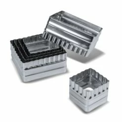 Städter Ausstechform Quadrate 4,5–8,5 Cm Glatt / Gewellt Set, 6-teilig