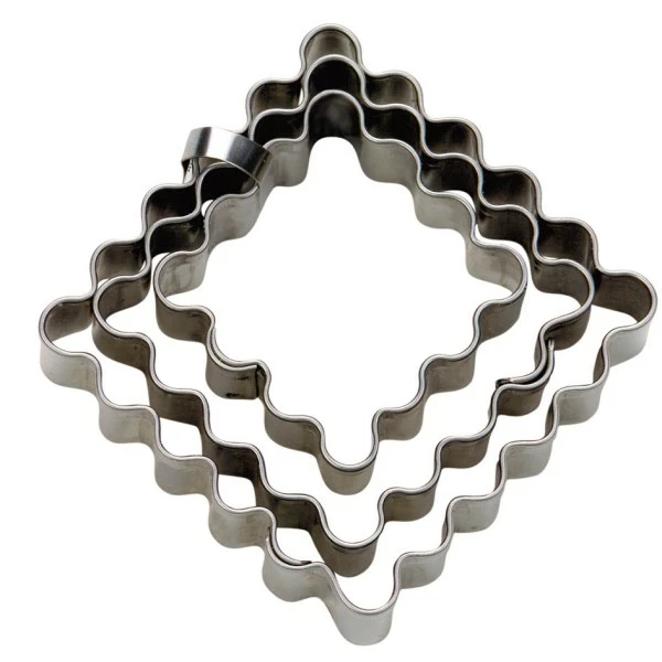 Städter Ausstechform Quadrat 5 / 6 / 7,5 Cm Gewellt Set, 3-teilig 3 Städter Ausstechform Quadrat 5 / 6 / 7,5 Cm Gewellt Set, 3-teilig