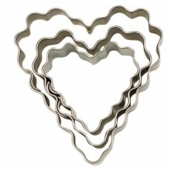 Städter Ausstechform Herz 3,5 / 4,5 / 6 Cm Gewellt Set, 3-teilig