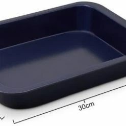 Zyliss Ofenblech Mit Antihaftbeschichtung -KitchenAid shop 220 E980190 Oven Tray Hero Angled Dimensions