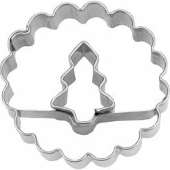 Städter Linzer-Ausstecher Tanne In Ring Ø 4 Cm / H 1,5 Cm Gewellt