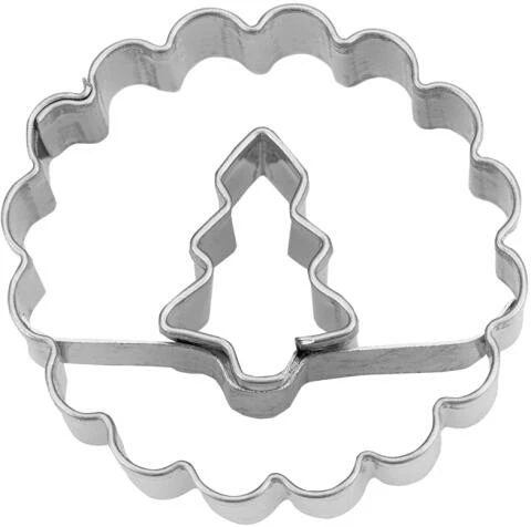 Städter Linzer-Ausstecher Tanne In Ring Ø 4 Cm / H 1,5 Cm Gewellt 3 Städter Linzer-Ausstecher Tanne In Ring Ø 4 Cm / H 1,5 Cm Gewellt