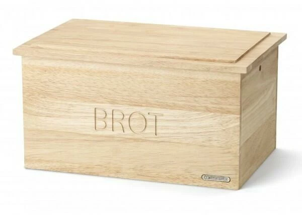 Continenta Brotkasten Aus Gummibaumholz Mit Integriertem Schneidebrett 3 Continenta Brotkasten Aus Gummibaumholz Mit Integriertem Schneidebrett