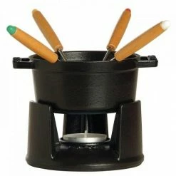 Staub Schoko Fondueset Aus Gusseisen In Schwarz
