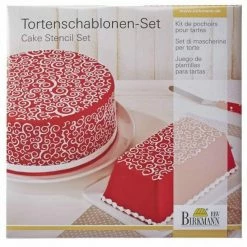 Birkmann Torten Schablonen-Set Kringel, 2-teilig