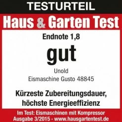 Unold Eismaschine Gusto -KitchenAid shop 48845 EISMASCHINE Gusto H G Test 03 2015 neupi l