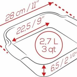 Appolia Auflaufform Quadratisch In Senfgelb 28 Cm / 2,7 Liter -KitchenAid shop APPOLIA DIMENSIONS Carre 28 5 1