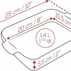 Appolia Auflaufform Rechteckig In Senfgelb 36 Cm / 3,8 Liter 22 Appolia Auflaufform Rechteckig In Senfgelb 36 Cm / 3,8 Liter -KitchenAid shop APPOLIA DIMENSIONS Rectangle 25 2 2