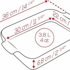 Appolia Auflaufform Rechteckig In Senfgelb 36 Cm / 3,8 Liter 24 Appolia Auflaufform Rechteckig In Senfgelb 36 Cm / 3,8 Liter -KitchenAid shop APPOLIA DIMENSIONS Rectangle 36 2