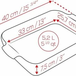 Appolia Auflaufform Rechteckig In Senfgelb 32 Cm / 2,7 Liter -KitchenAid shop APPOLIA DIMENSIONS Rectangle 40 1 1
