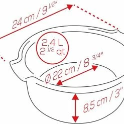 Appolia Soufflé Topf Rund, 22 Cm In Blau -KitchenAid shop APPOLIA DIMENSIONS Souffle 2