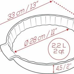 Appolia Quicheform 28 Cm In Blau -KitchenAid shop APPOLIA DIMENSIONS Tourtiere 28