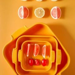 Appolia Auflaufform Quadratisch In Senfgelb 28 Cm / 2,7 Liter -KitchenAid shop Appolia Jaune Safran agrumes Elodie Leneveu until 2032 04 1