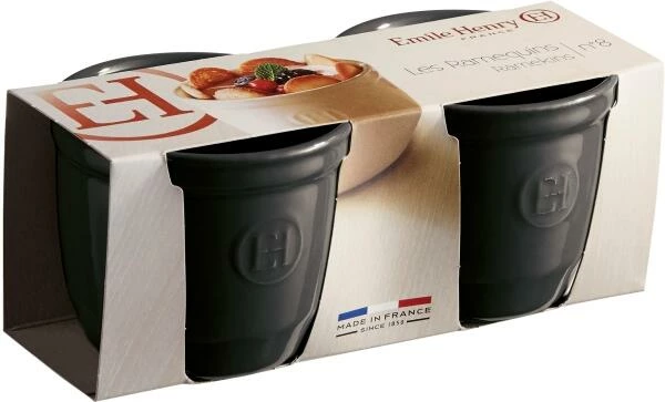 Emile Henry Töpfchen Nr. 8 in fusain, 2er Set Emile Henry Töpfchen Nr. 8 In Fusain, 2er Set -KitchenAid shop