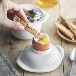 Emile Henry Mini-Auflaufform "Egg Nest" In Argile -KitchenAid shop EH 8409 Life Oeuf EggNest BoiledEgg BreadDipping V