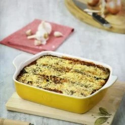 Emile Henry Gastro Emile Henry Gratinform Modern Classics Rechteckig In Creme 20 X 14 Cm X 4 Cm / 0,5 Liter -KitchenAid shop EH 962X Amb PlatFour Baker Lasagna V 1