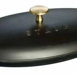 Staub Fischplatte Mit Deckel Aus Gusseisen