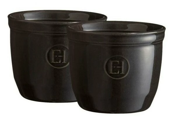 Emile Henry Töpfchen Nr. 8 in fusain, 2er Set Emile Henry Töpfchen Nr. 8 In Fusain, 2er Set -KitchenAid shop