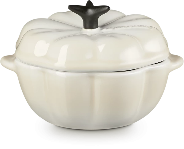 Le Creuset Kürbisförmchen Mit Deckel In Meringue 3 Le Creuset Kürbisförmchen Mit Deckel In Meringue