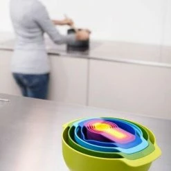 Joseph Joseph Schüssel-Set Nest 9 Plus Bunt, 9-tlg. -KitchenAid shop Nest 9 Plus Stacked neu l