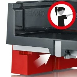 GRAEF Allesschneider Sliced Kitchen SKS 10003 In Rot -KitchenAid shop S10003 Kindersicherung durch Schlittenfeststellung neu