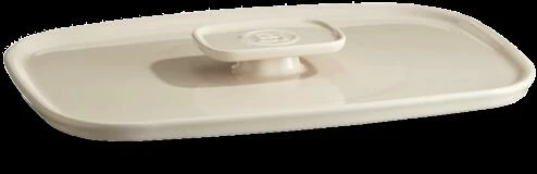 Emile Henry Deckel für Ultime rechteckig in ton Emile Henry Deckel Für Ultime Rechteckig In Ton 25 X 18 X 3 Cm -KitchenAid shop small oven dish lids